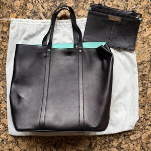Tiffany & Co. Black and Teal Tote Bag